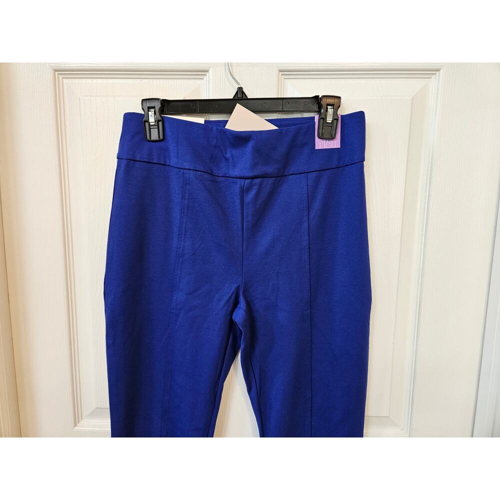 Dear Scarlett It’s Magic Flare Pants L Cobalt Blue Stretch Pull On NWT - Picture 7 of 11